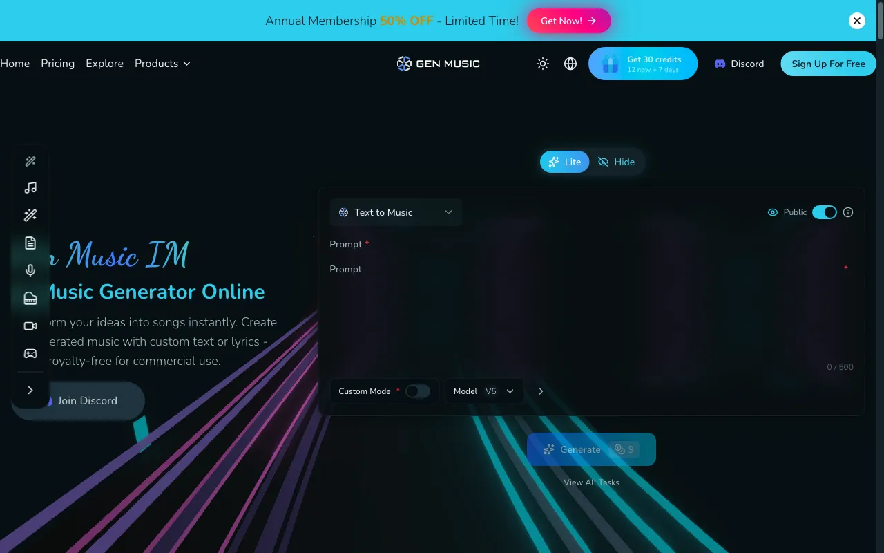 Gen Music IM — preview screenshot