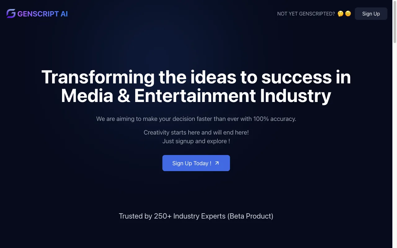 GenSciptAI — preview screenshot
