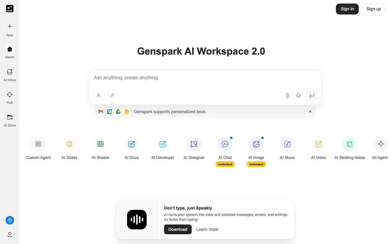 Genspark.ai — preview screenshot