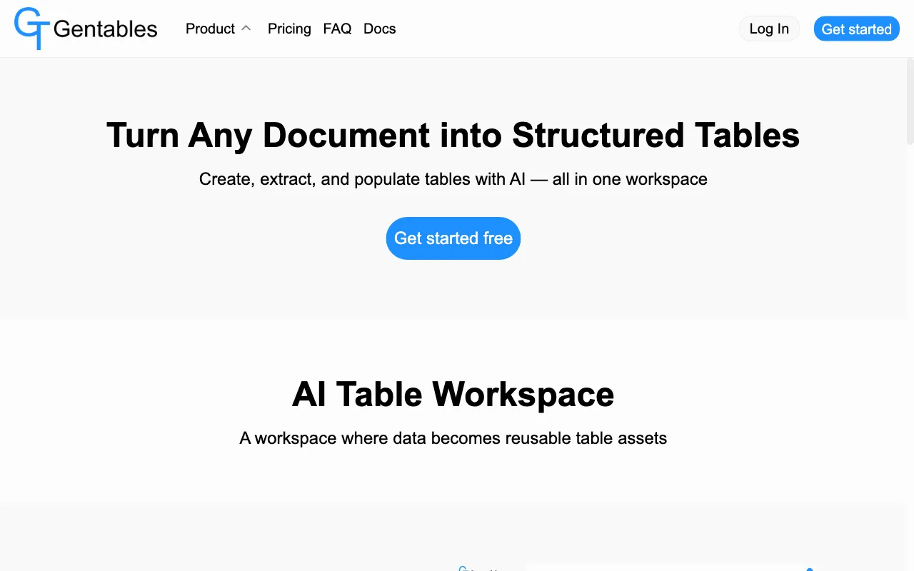 Gentables — preview screenshot