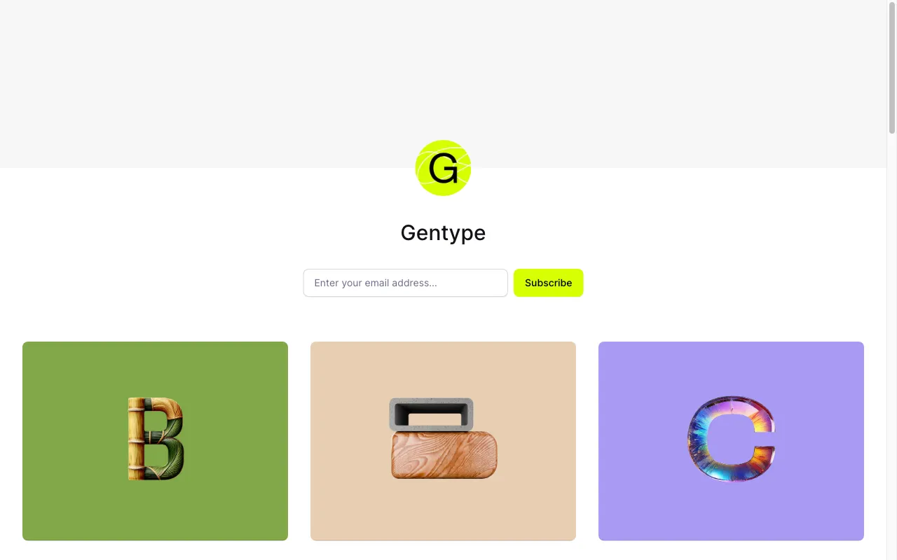 Gentype.io — preview screenshot