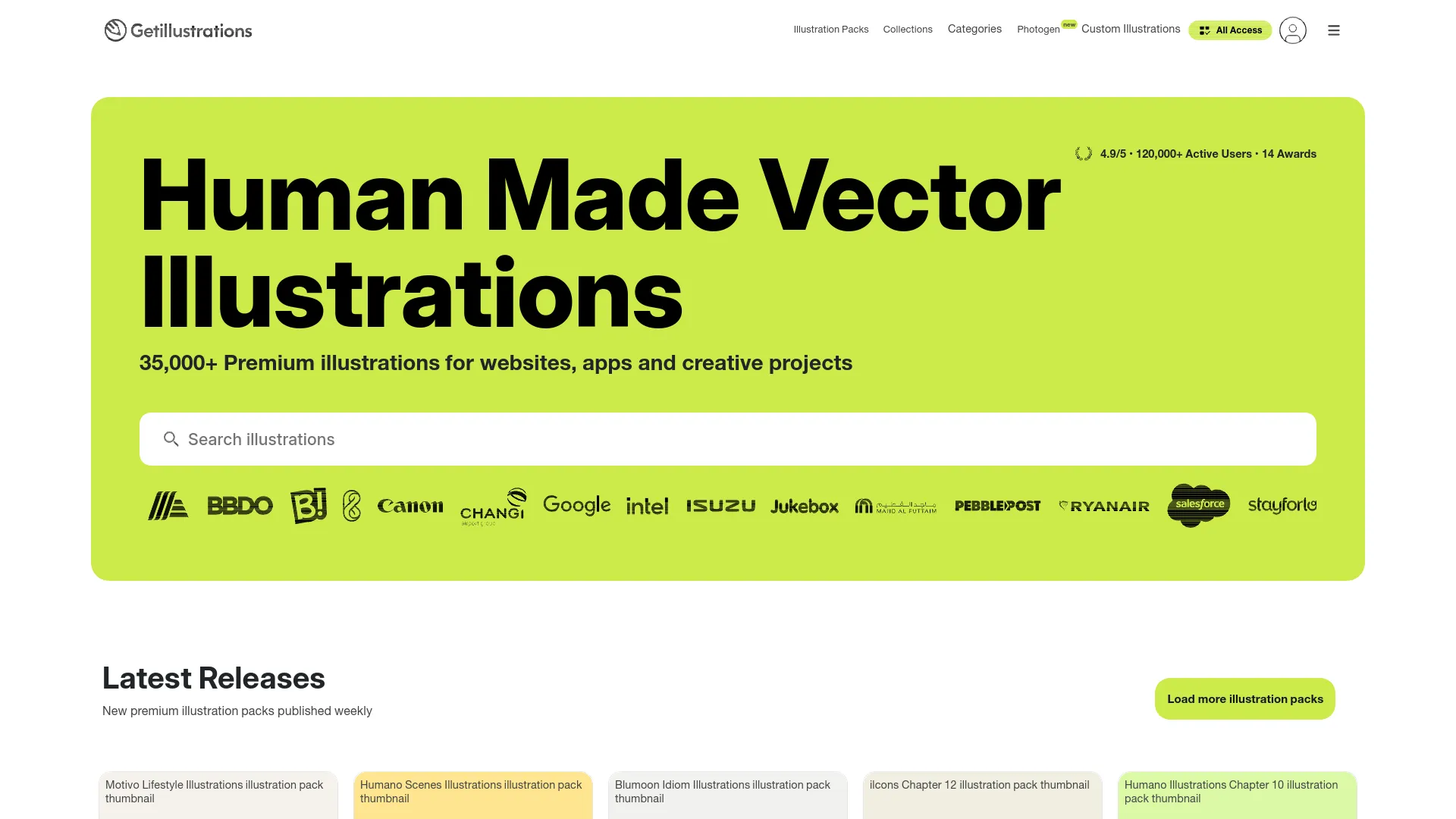 Get illustrations — preview screenshot