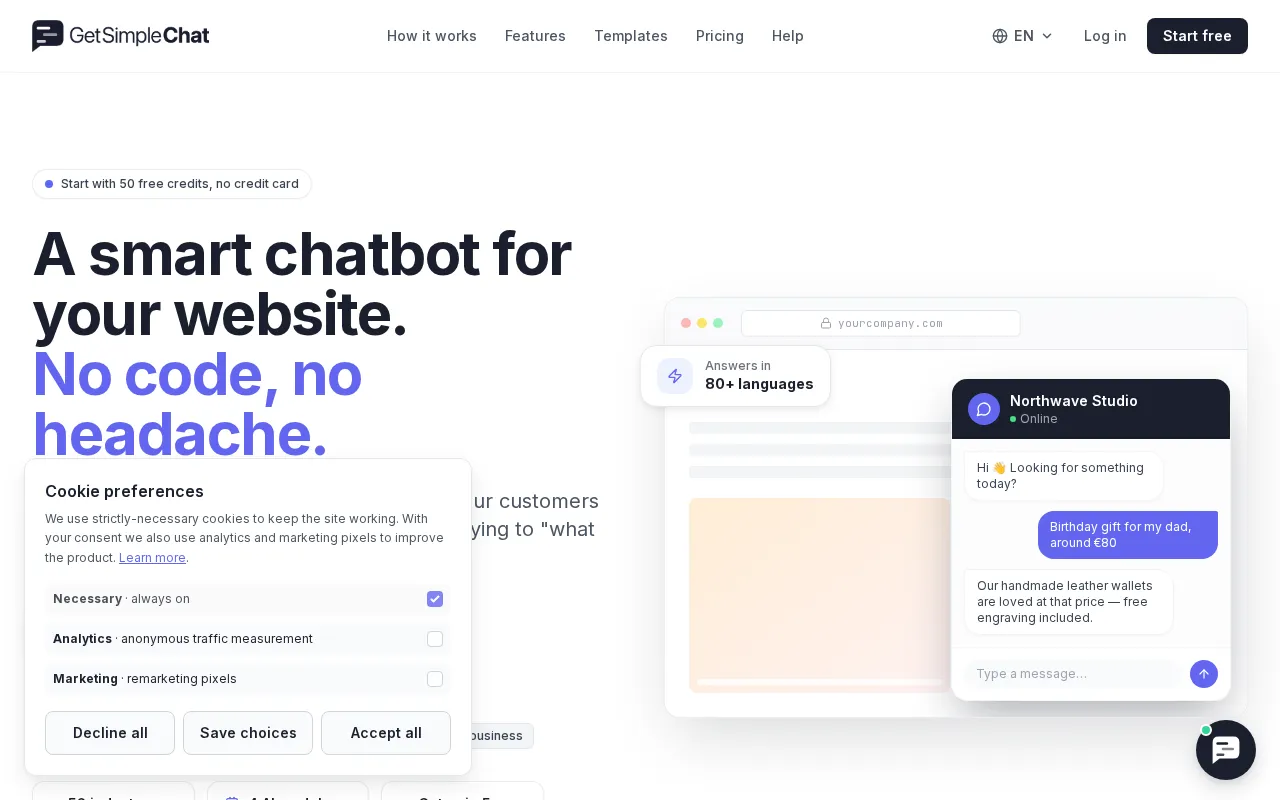 Get Simple Chat — preview screenshot