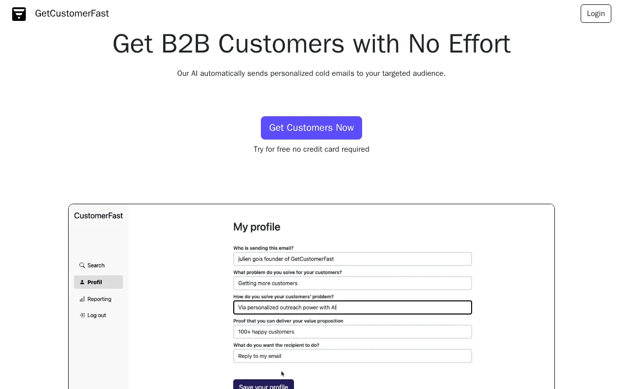GetCustomerFast — preview screenshot