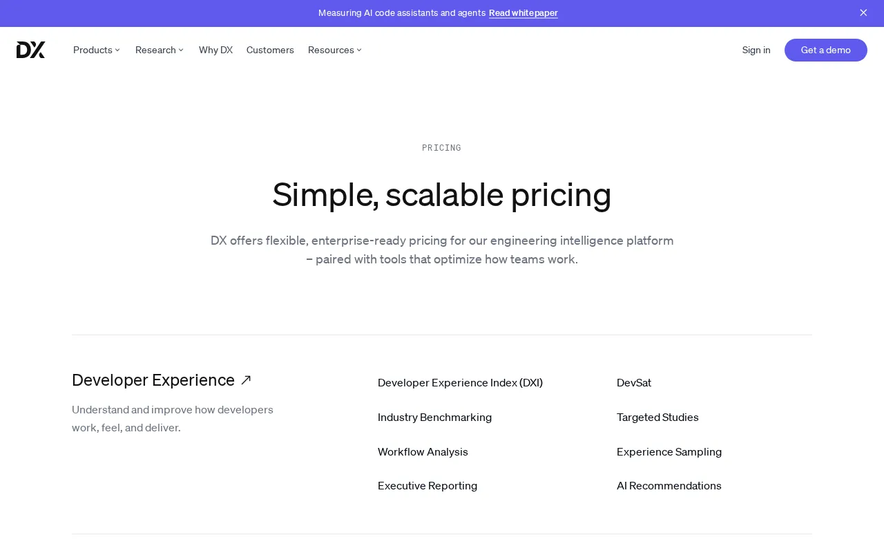 Getdx — pricing page