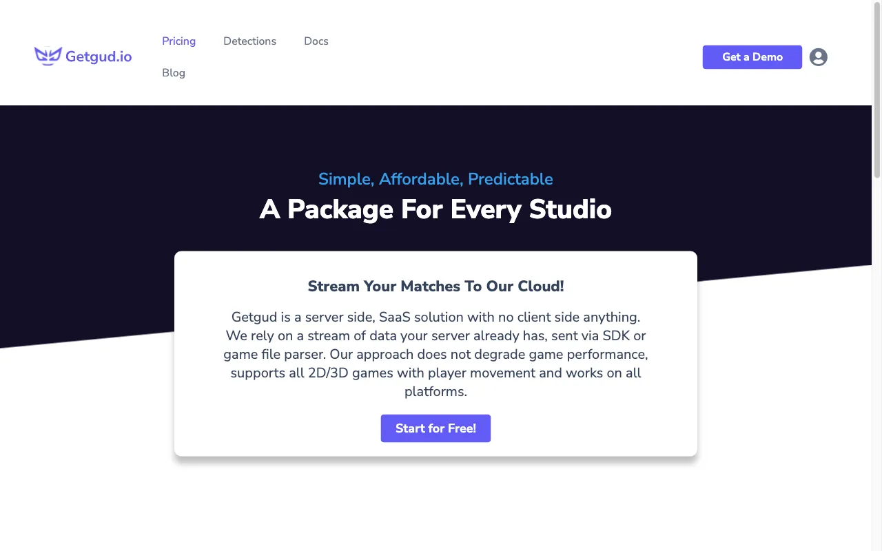 Getgud.io — pricing page