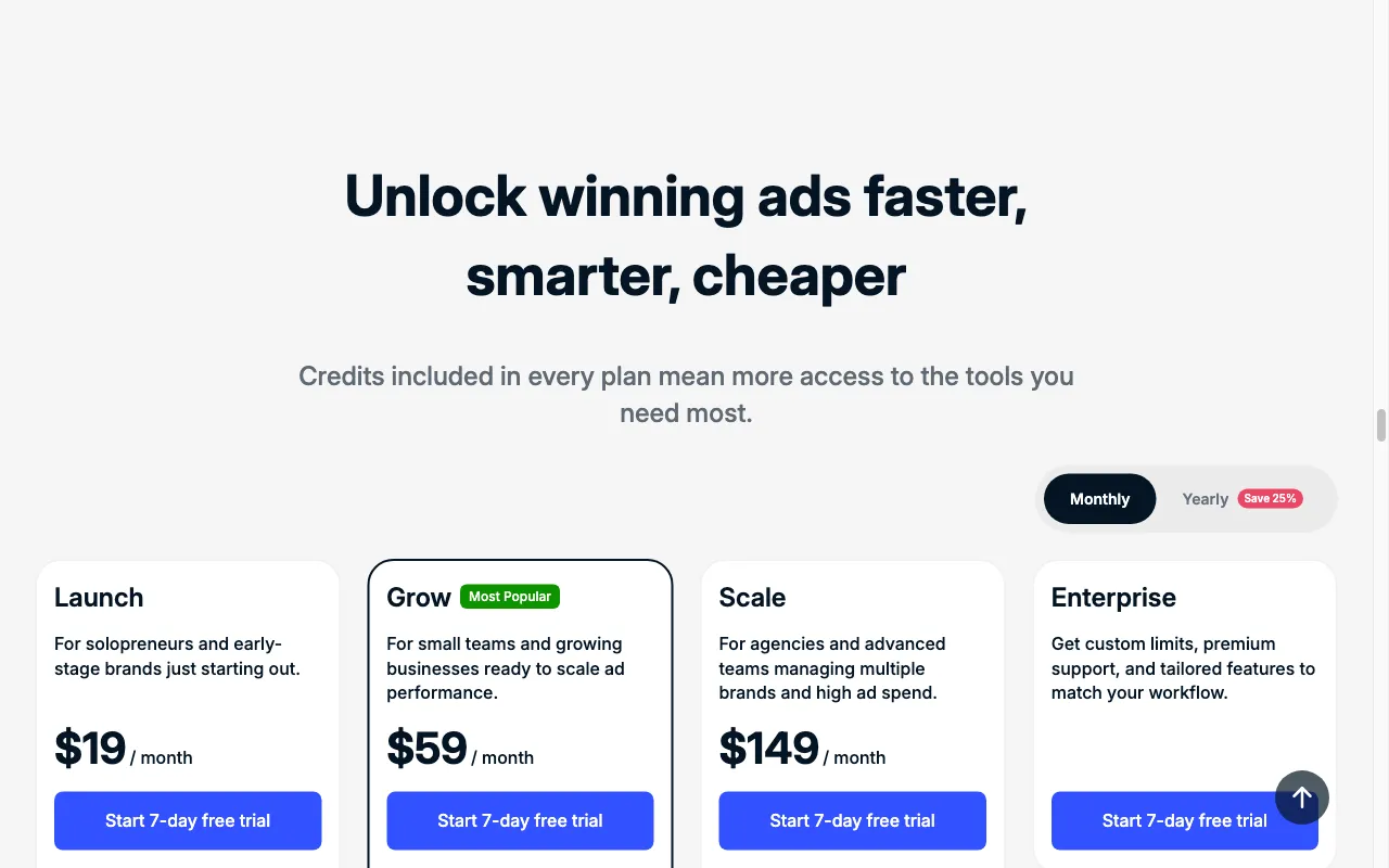 Gethookd — pricing page