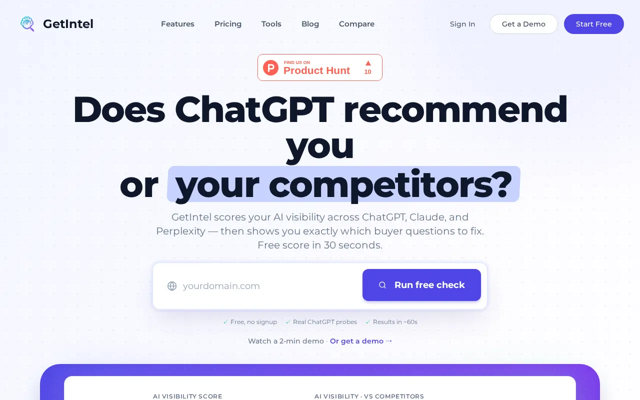 GetIntel — preview screenshot
