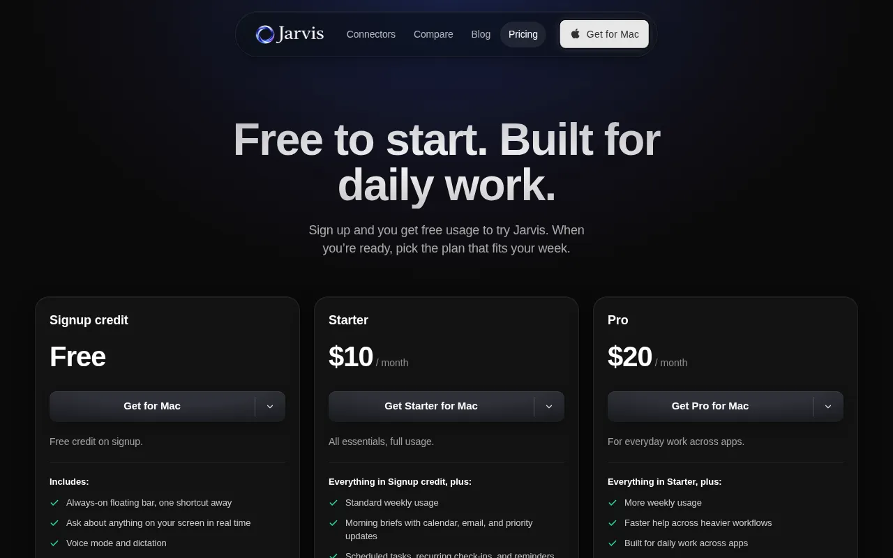 GetJarvis.eu — pricing page