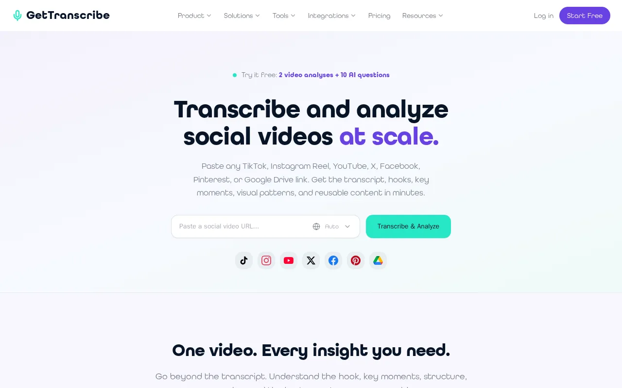 Gettranscribe — preview screenshot