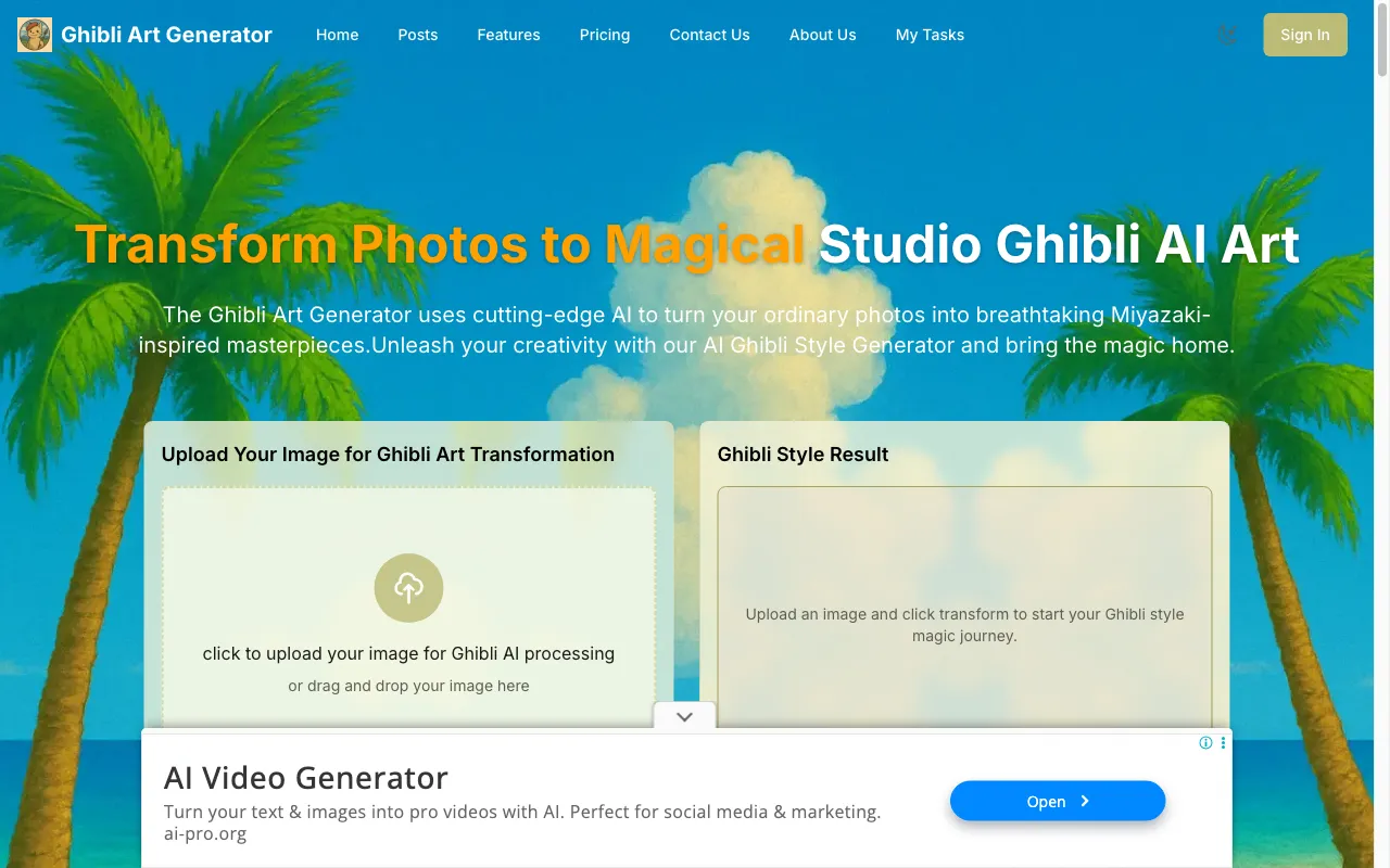 Ghibli Art Generator — preview screenshot