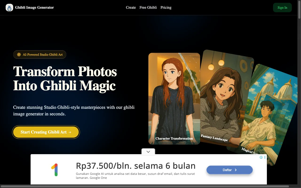 ghibliimagegenerator.com — preview screenshot