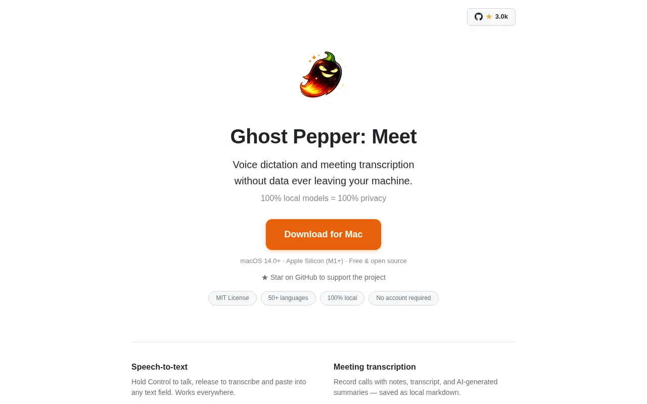Ghost Pepper 🌶️ — preview screenshot