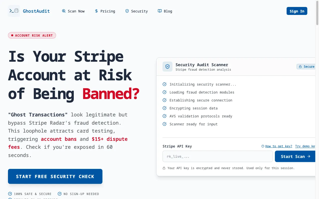 GhostAudit — preview screenshot