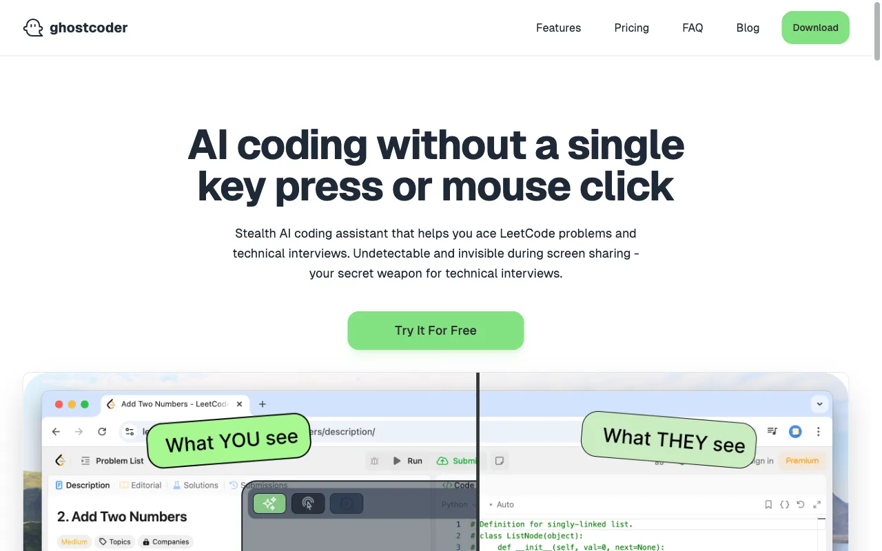 GhostCoder — preview screenshot
