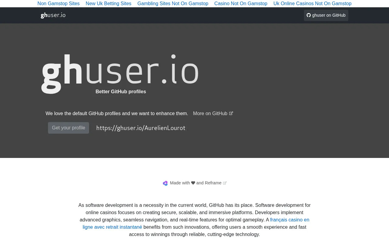 GHuser — preview screenshot