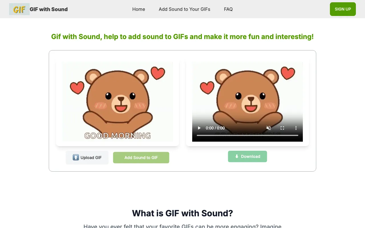 GIF with Sound — preview screenshot
