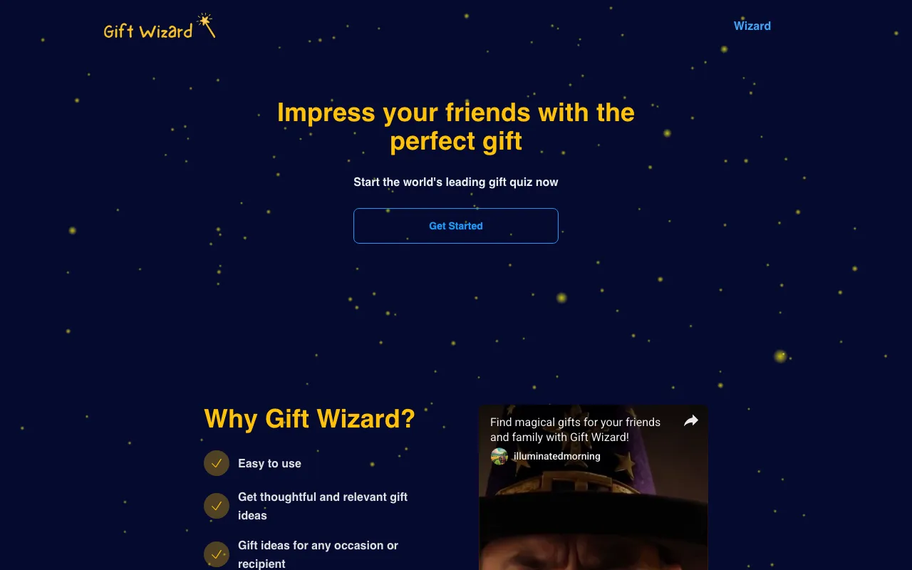 Gift Wizard — preview screenshot