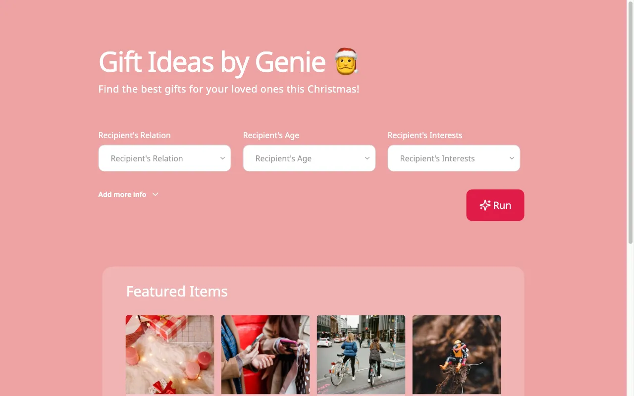 Gifts Genie — preview screenshot