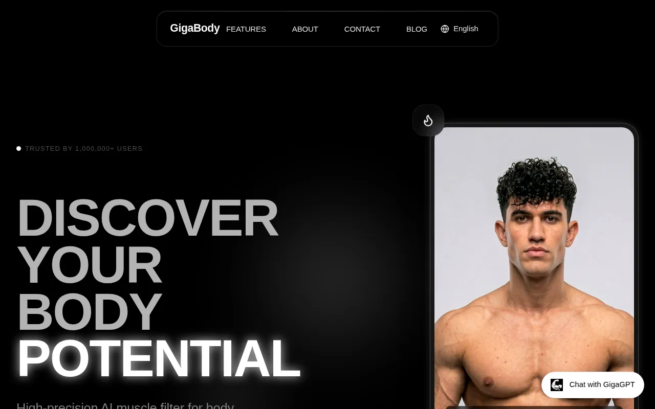 GigaBody AI Muscle Filter — preview screenshot