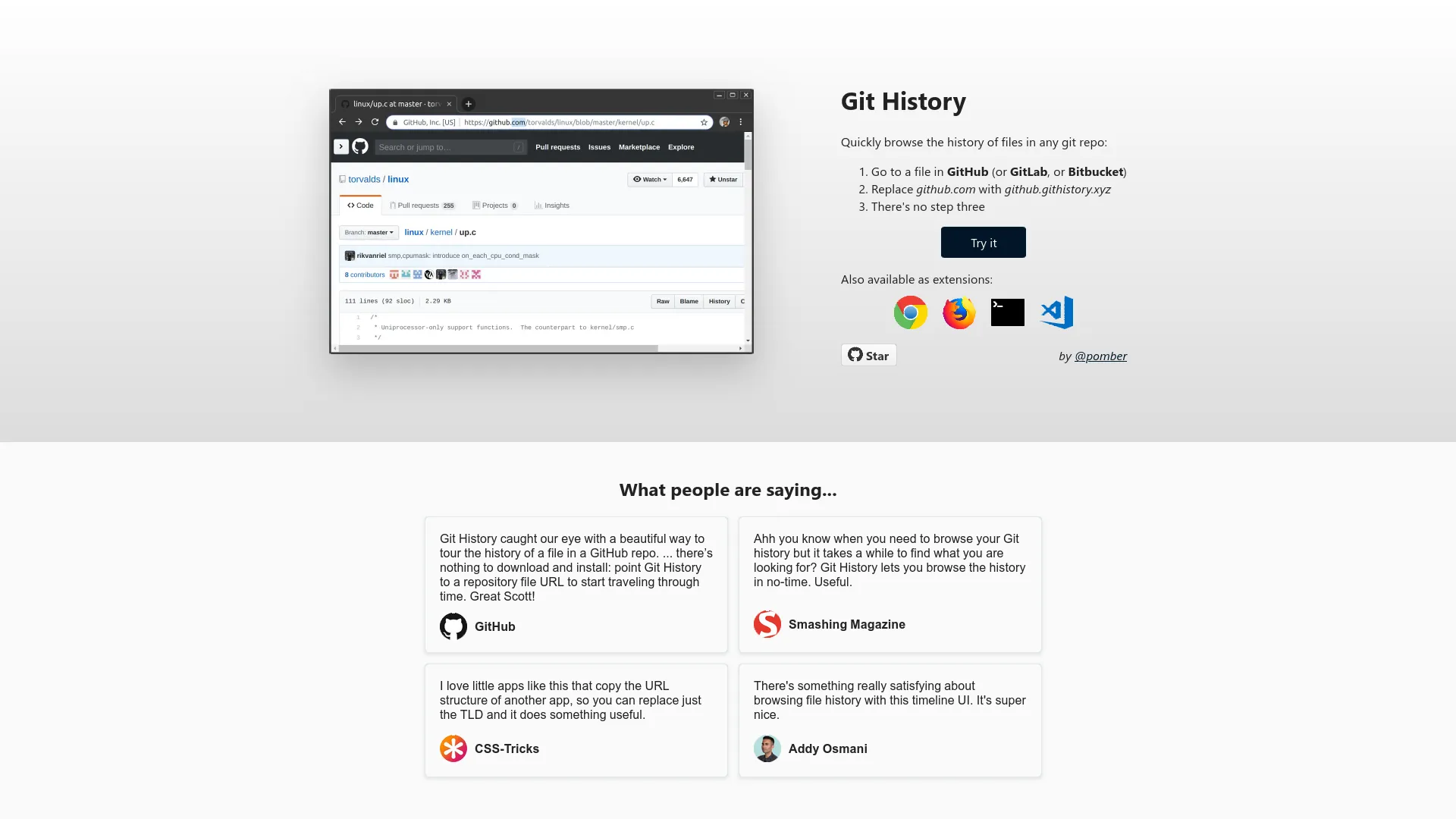 Git History — preview screenshot