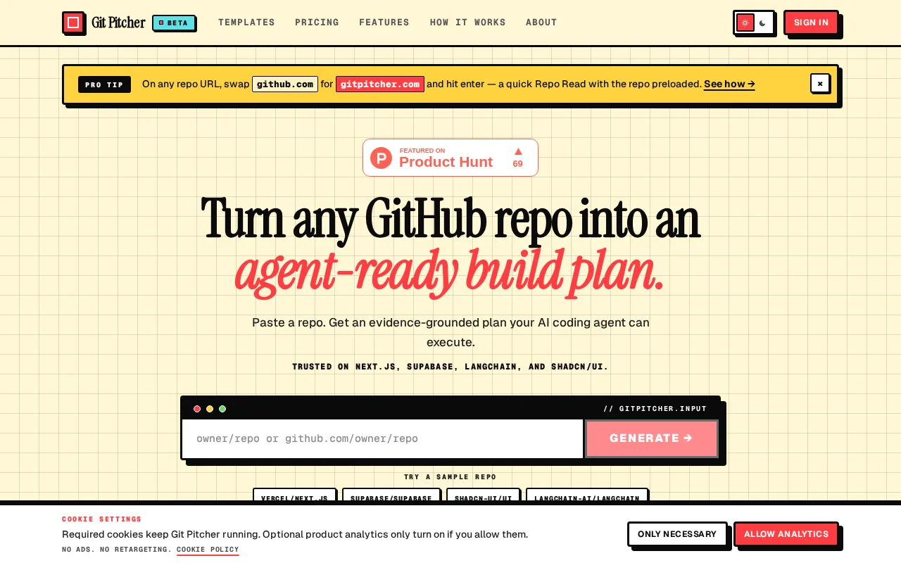 Git Pitcher — preview screenshot