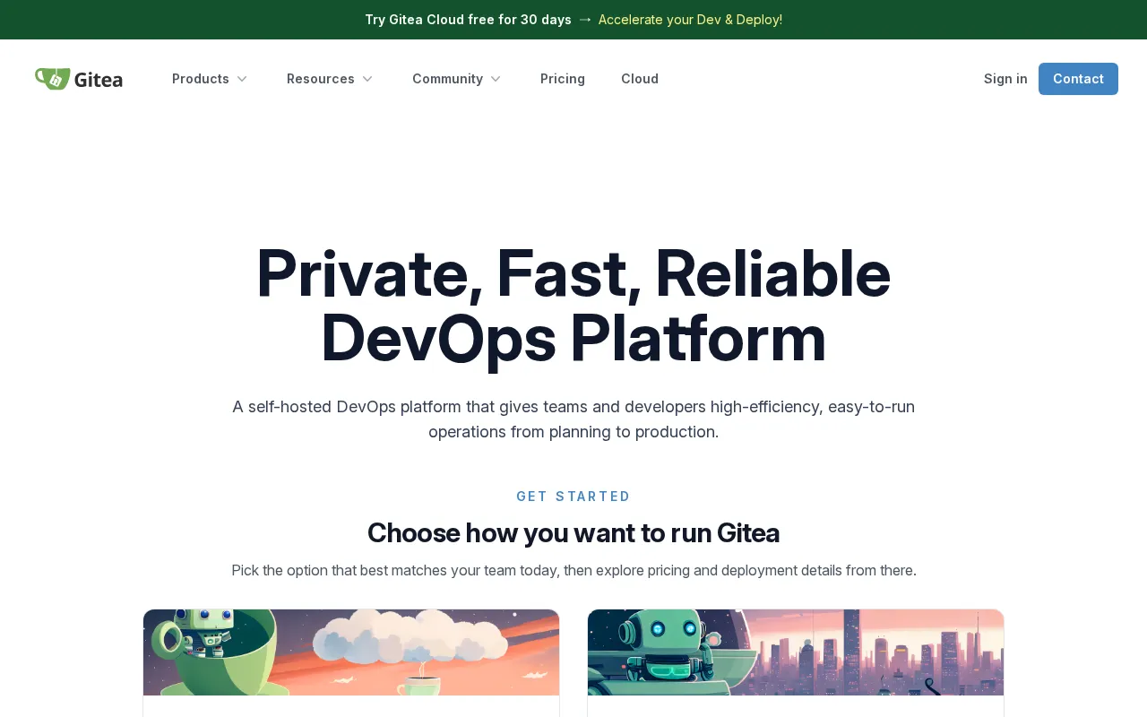 Gitea — preview screenshot