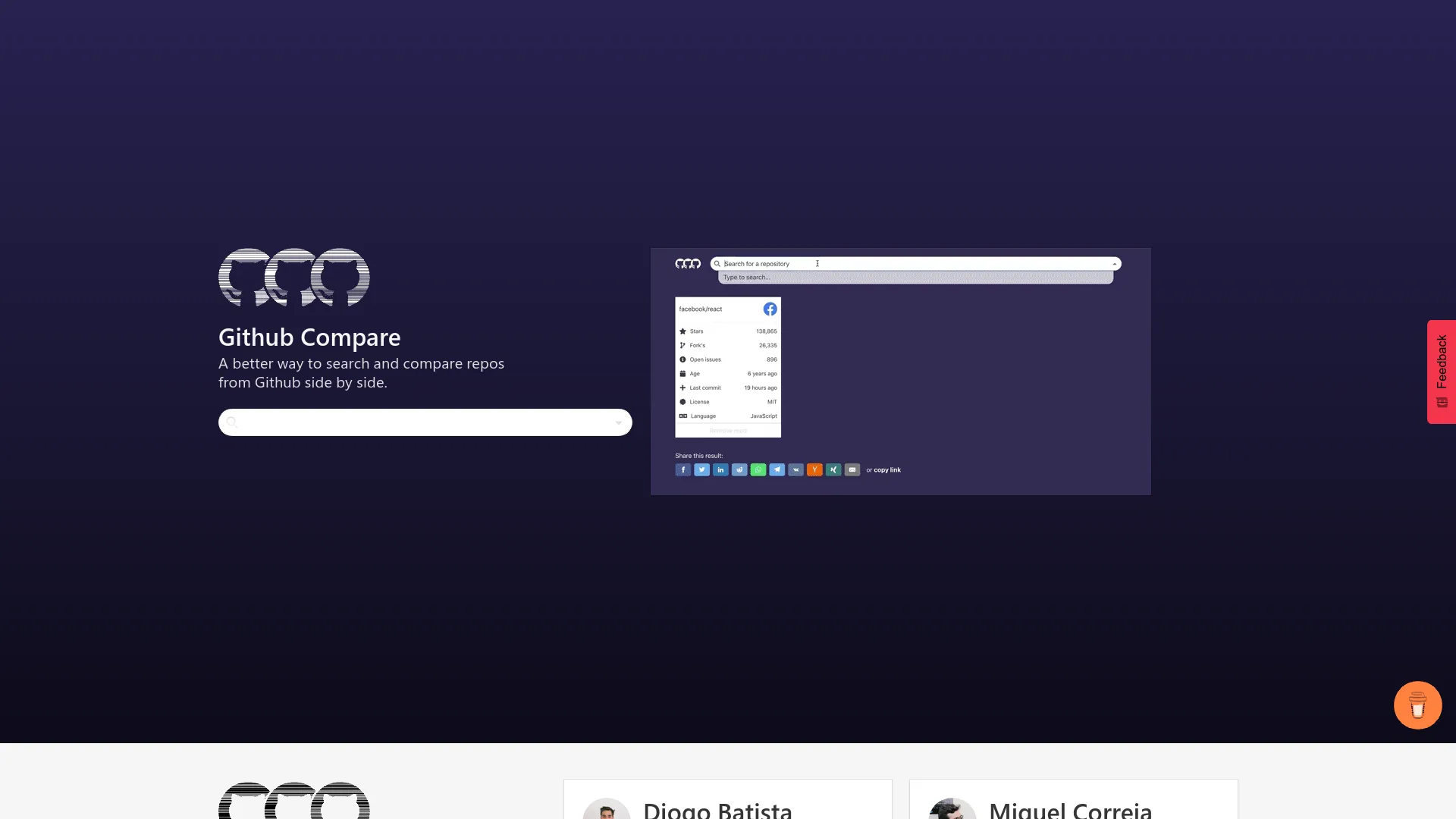 Github Compare — preview screenshot