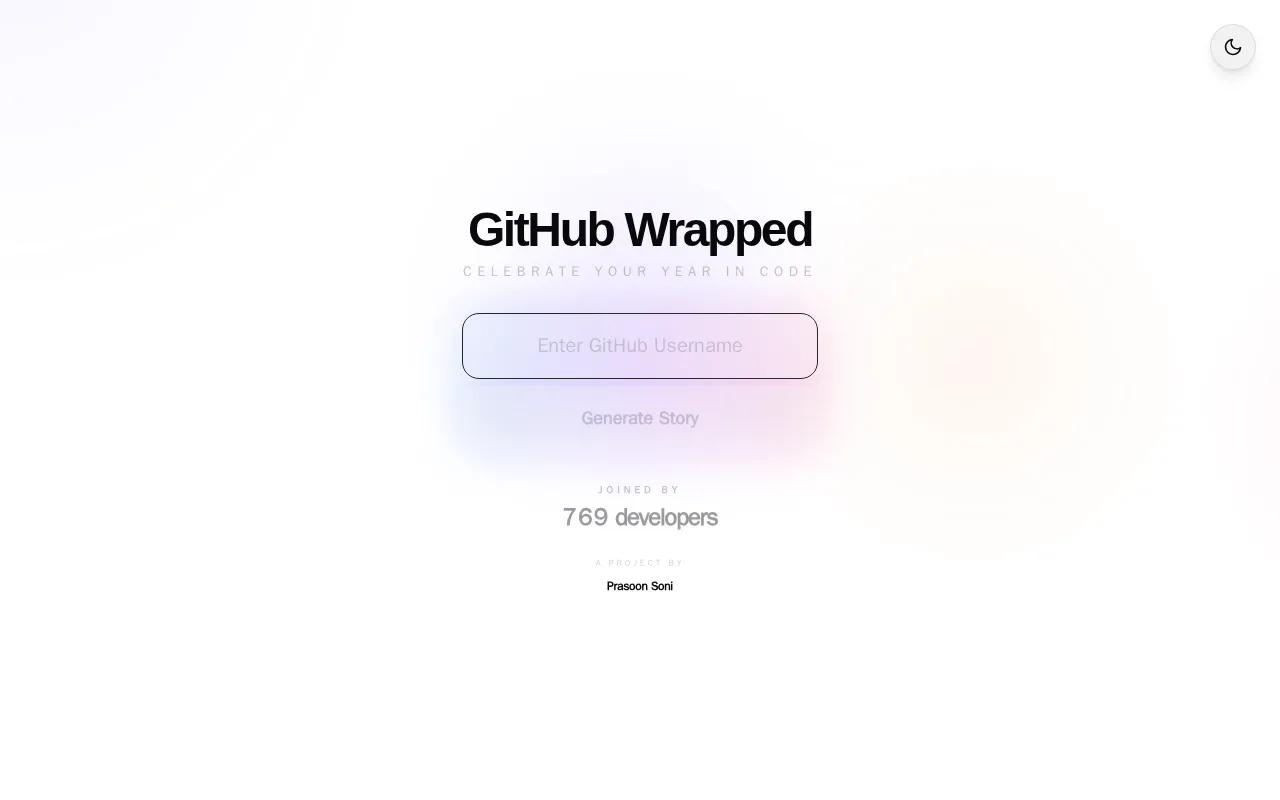 #GitHubWrapped — preview screenshot