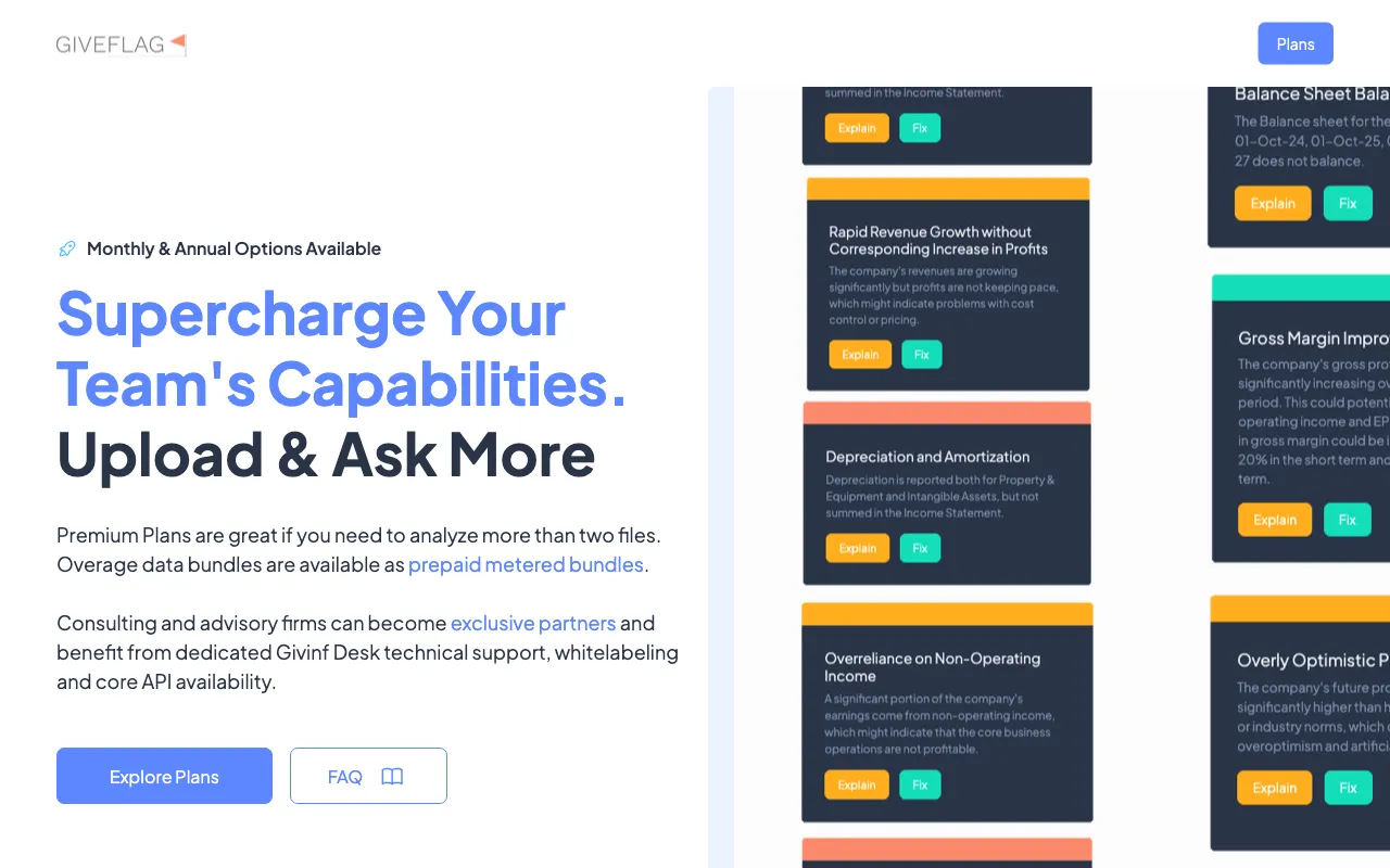 GiveFlag — pricing page