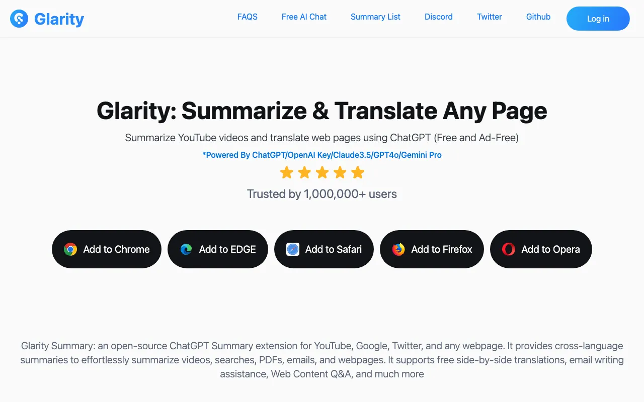 Glarity — preview screenshot