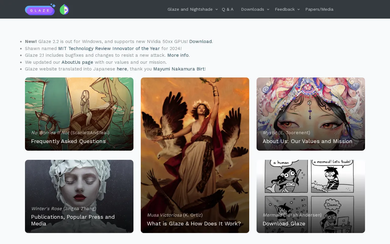 Glaze & Nightshade — preview screenshot