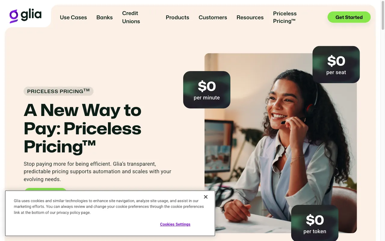 Glia — pricing page