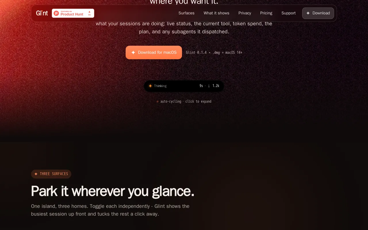 Glint — preview screenshot