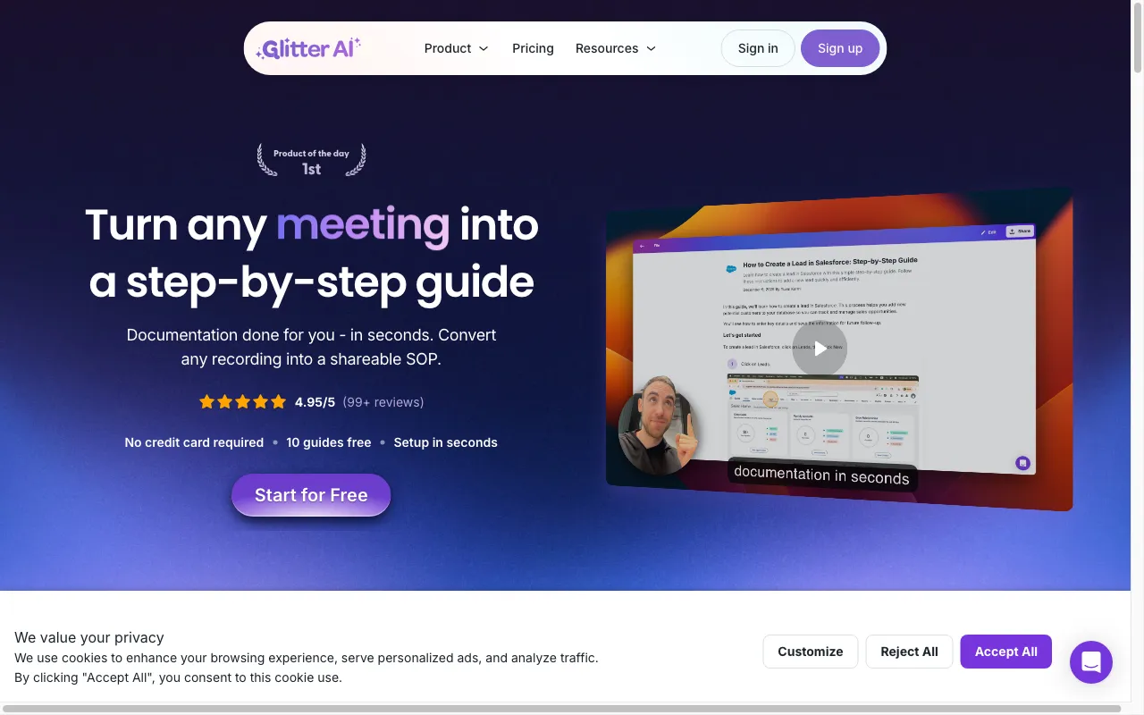 Glitter AI — preview screenshot