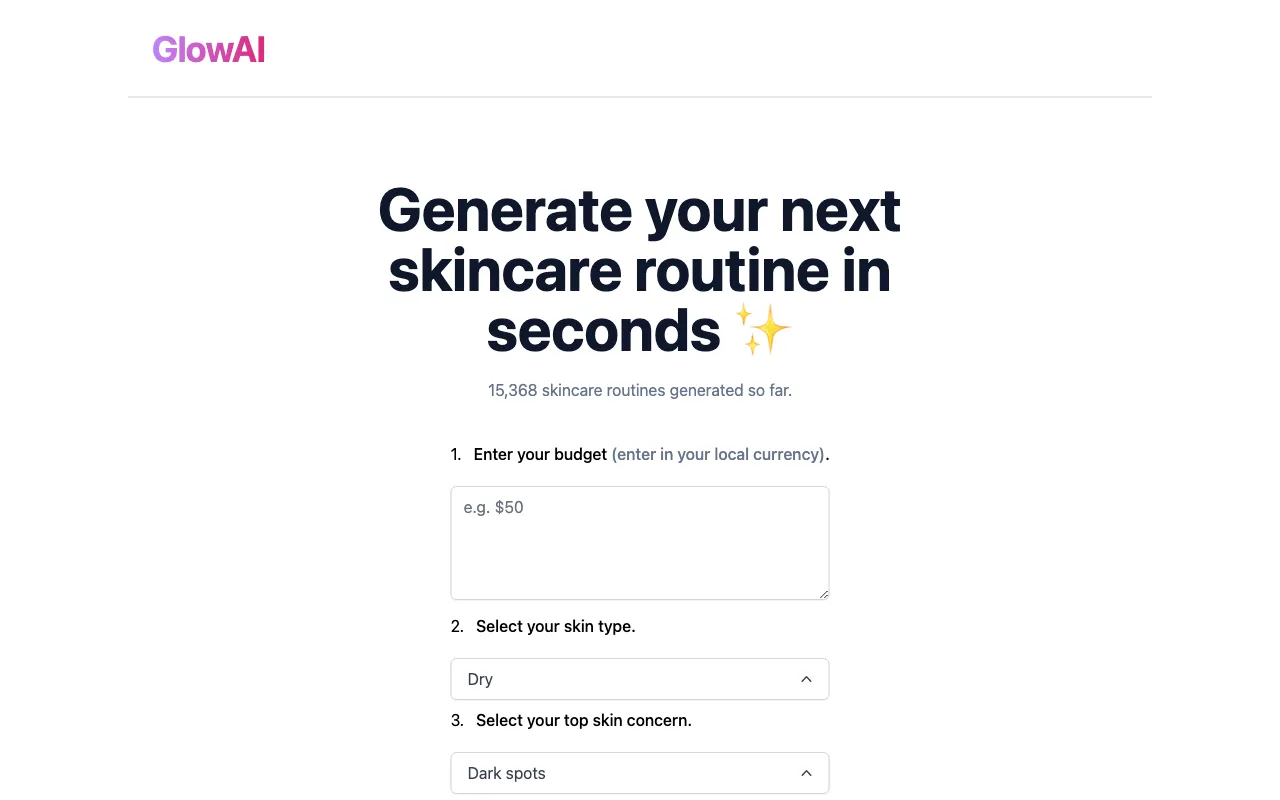 Glow AI — preview screenshot