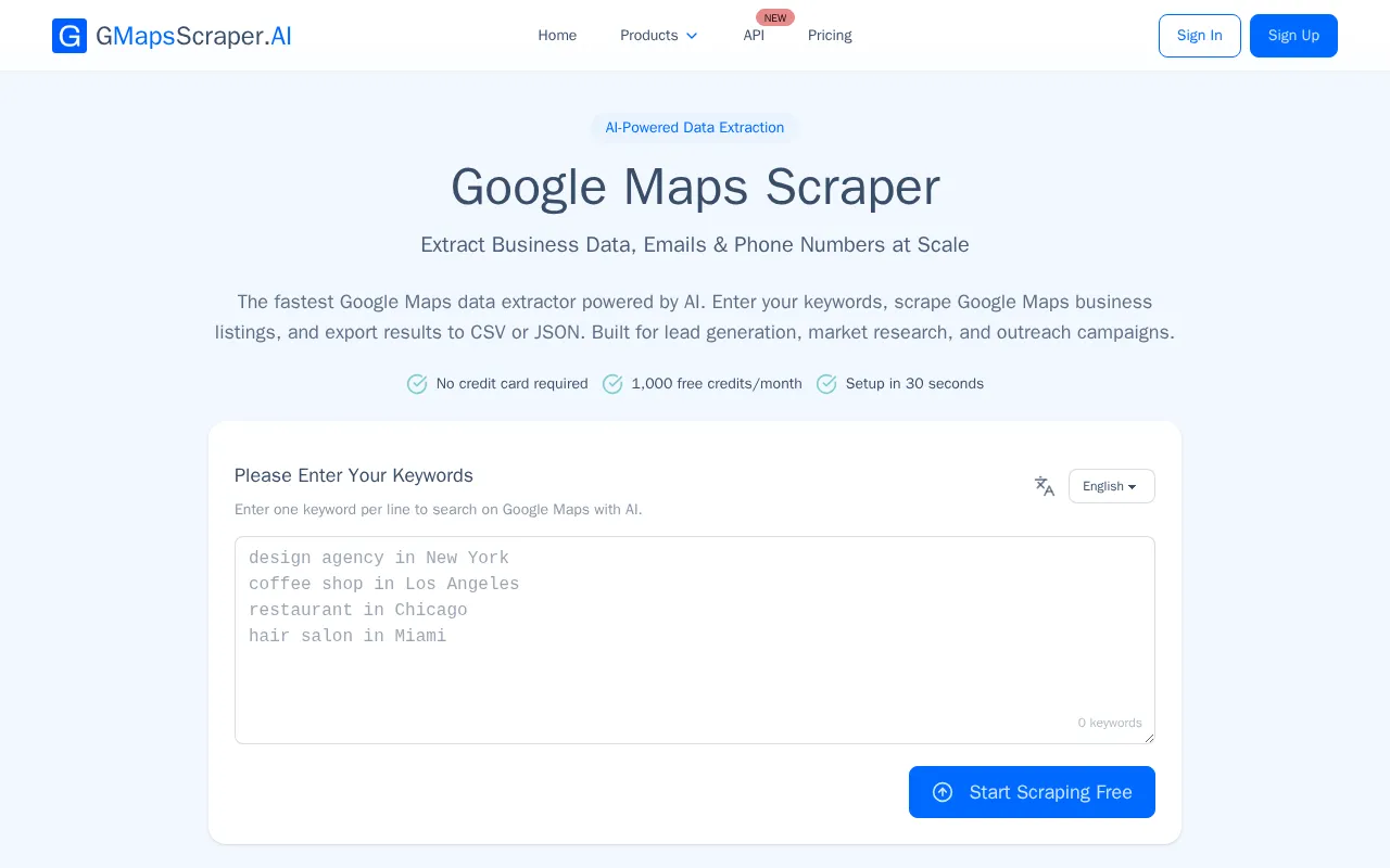 GMapsScraper.AI — preview screenshot