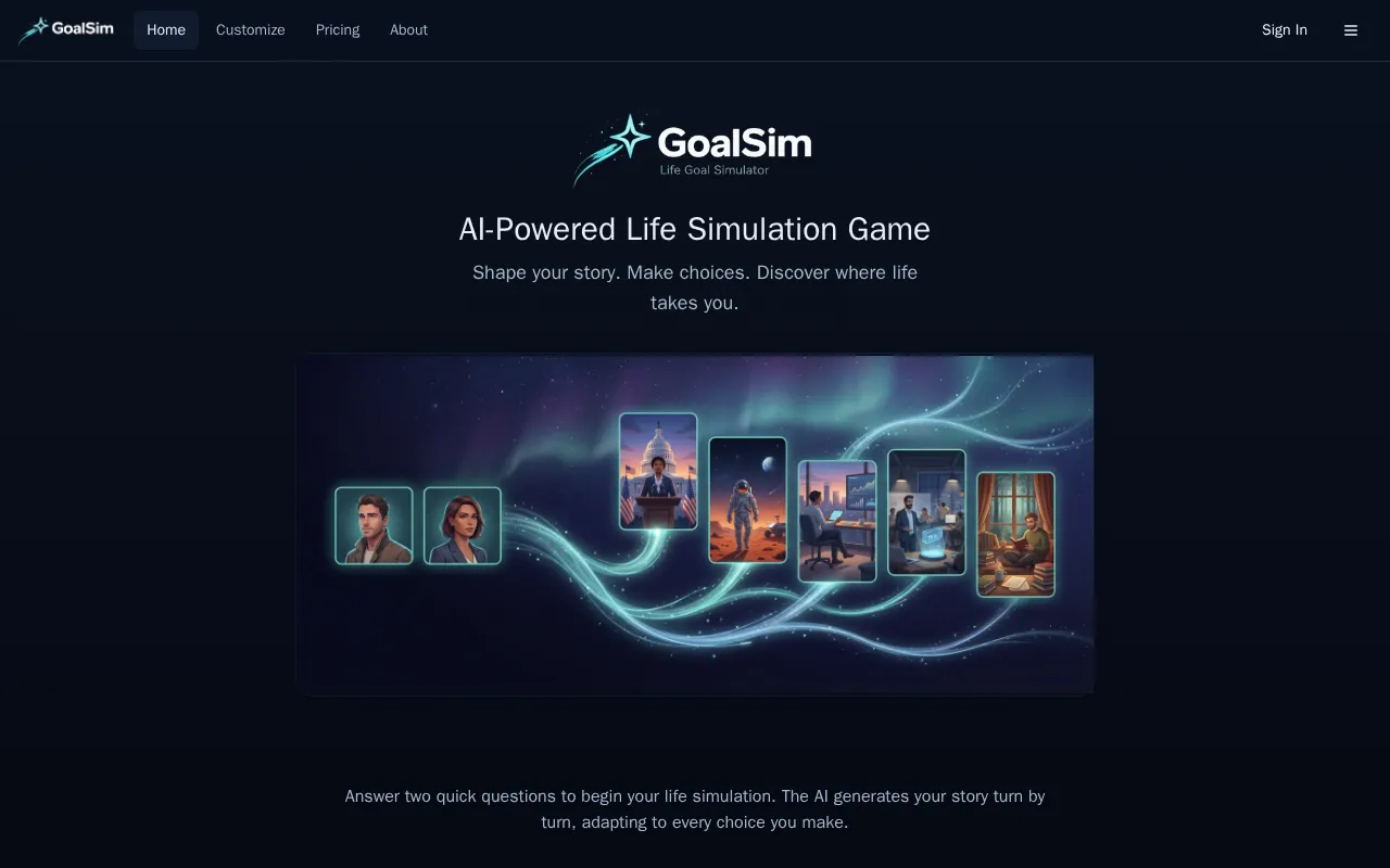 GoalSim — preview screenshot