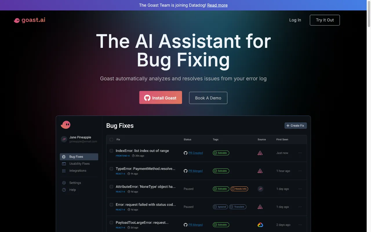 goastVS — preview screenshot