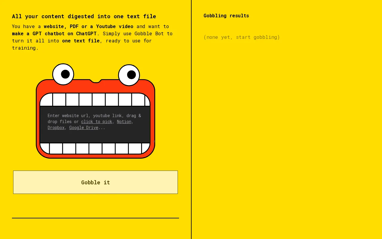 Gobble Bot — preview screenshot