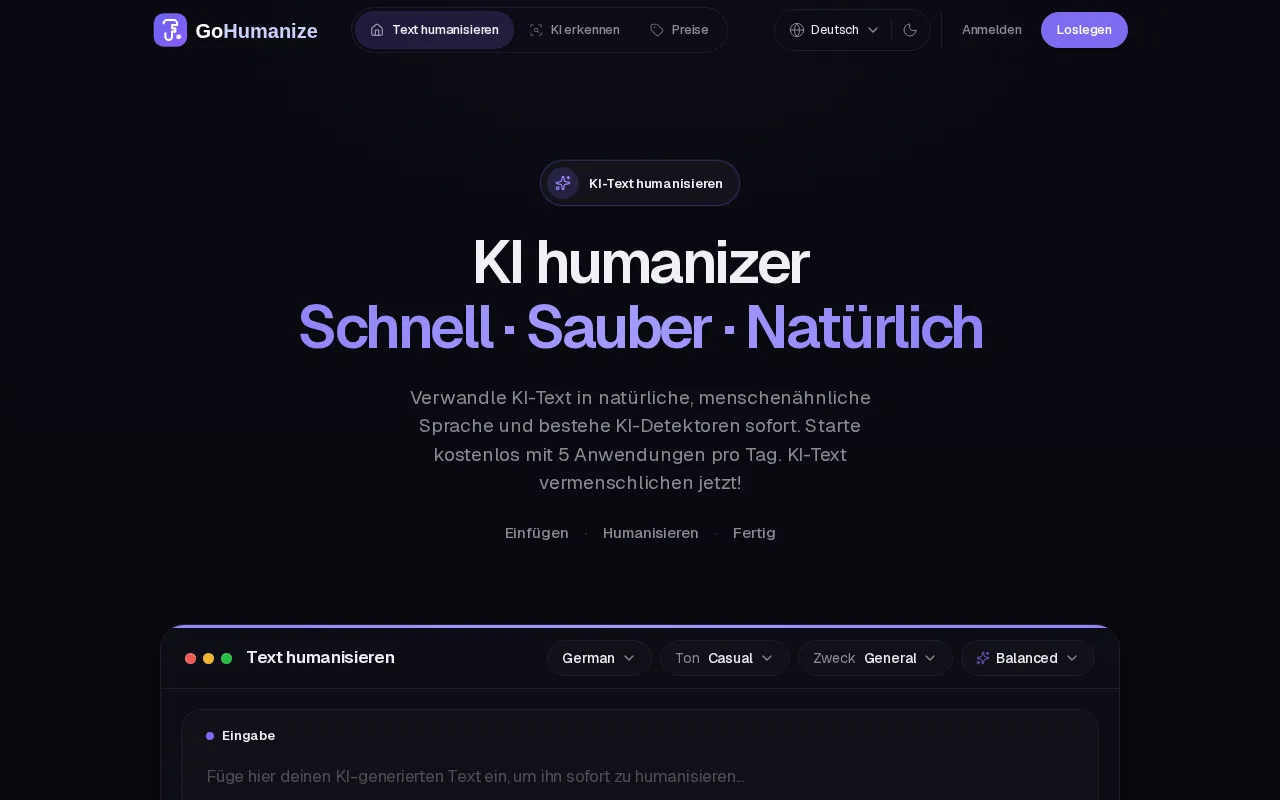 GoHumanize — preview screenshot