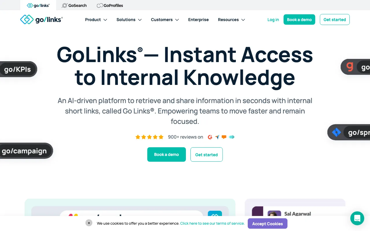 GoLinks Search Powered by ChatGPT — preview screenshot