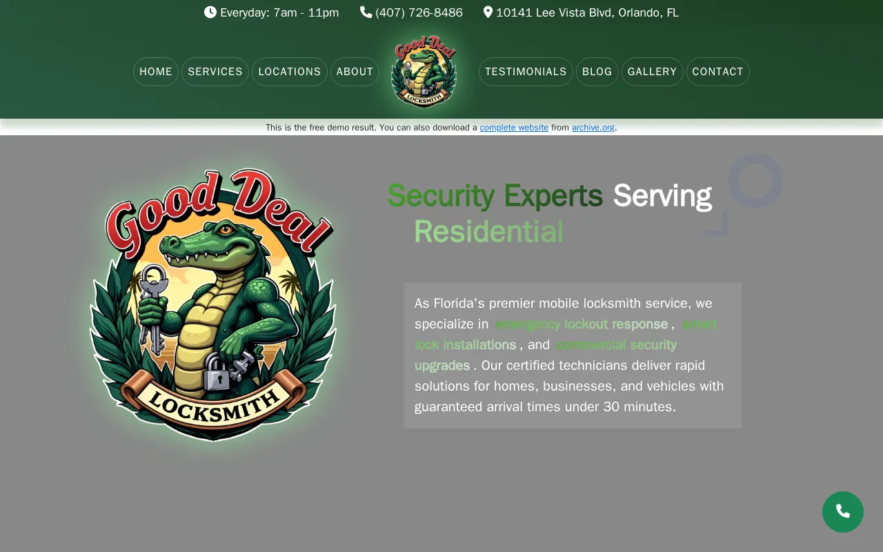 Good Deal Locksmith — preview screenshot