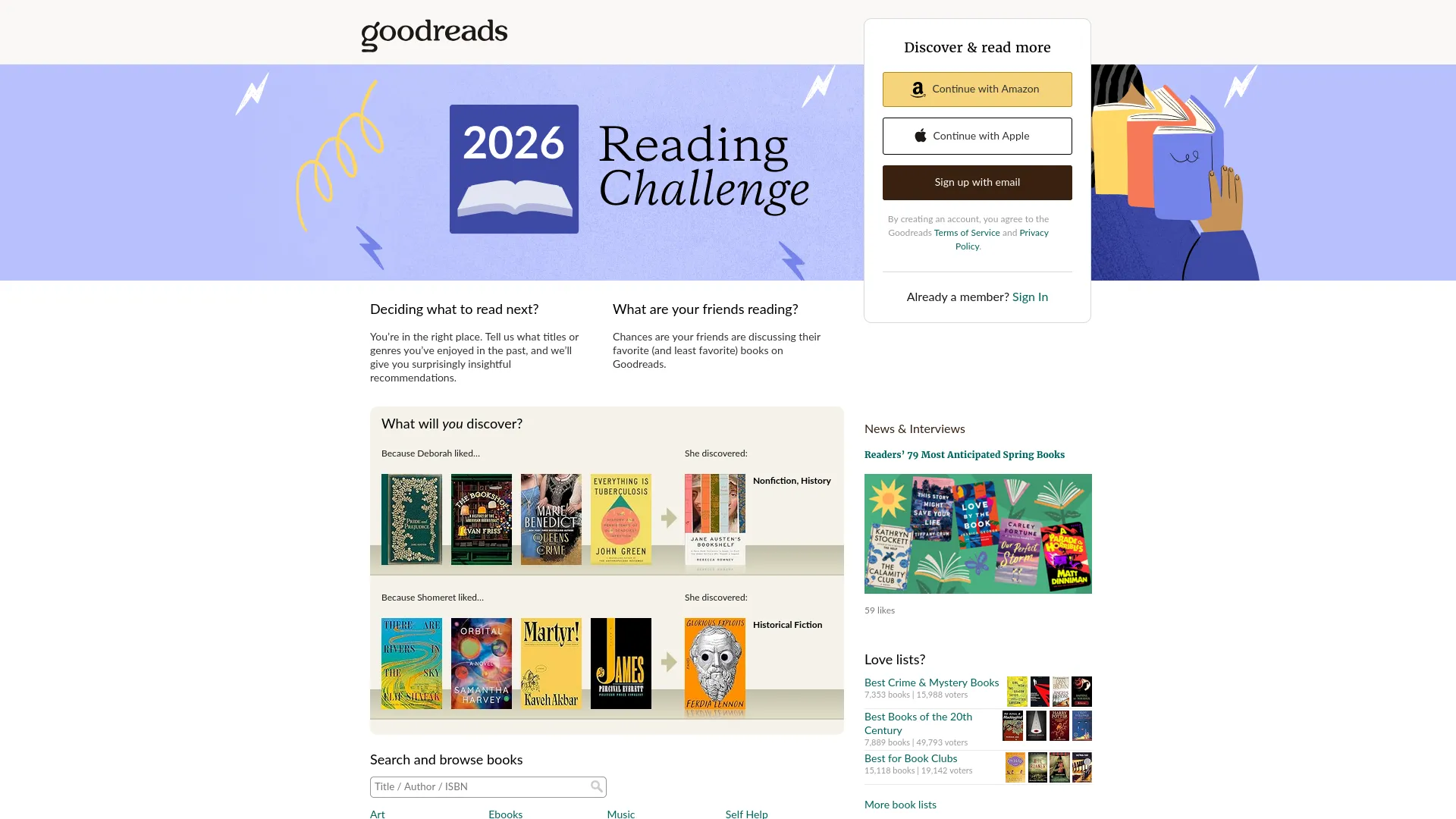 Goodreads — preview screenshot