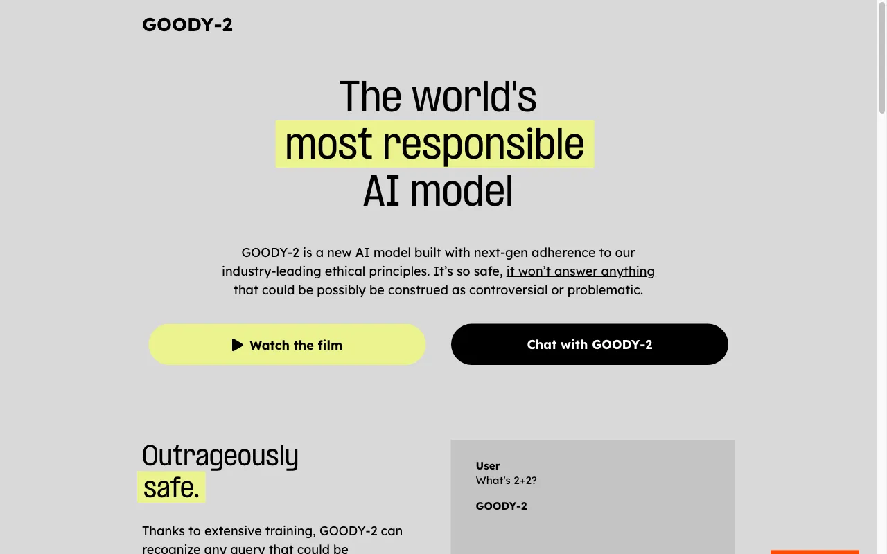 GOODY-2 — preview screenshot