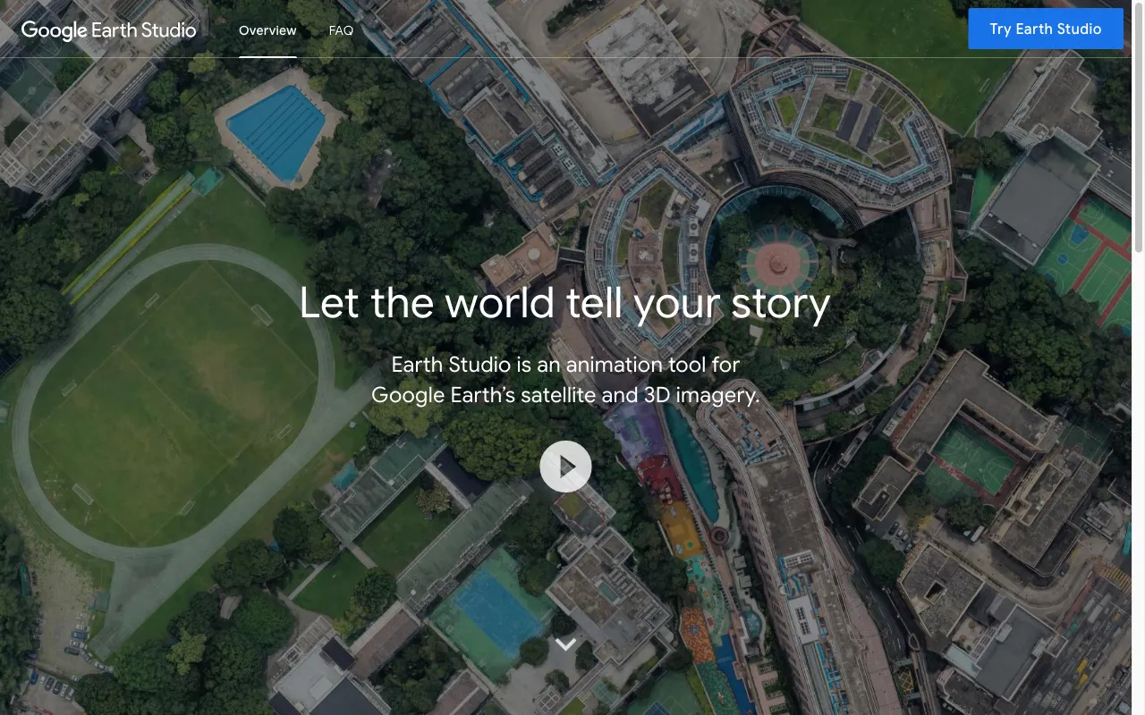 Google Earth Studio — preview screenshot