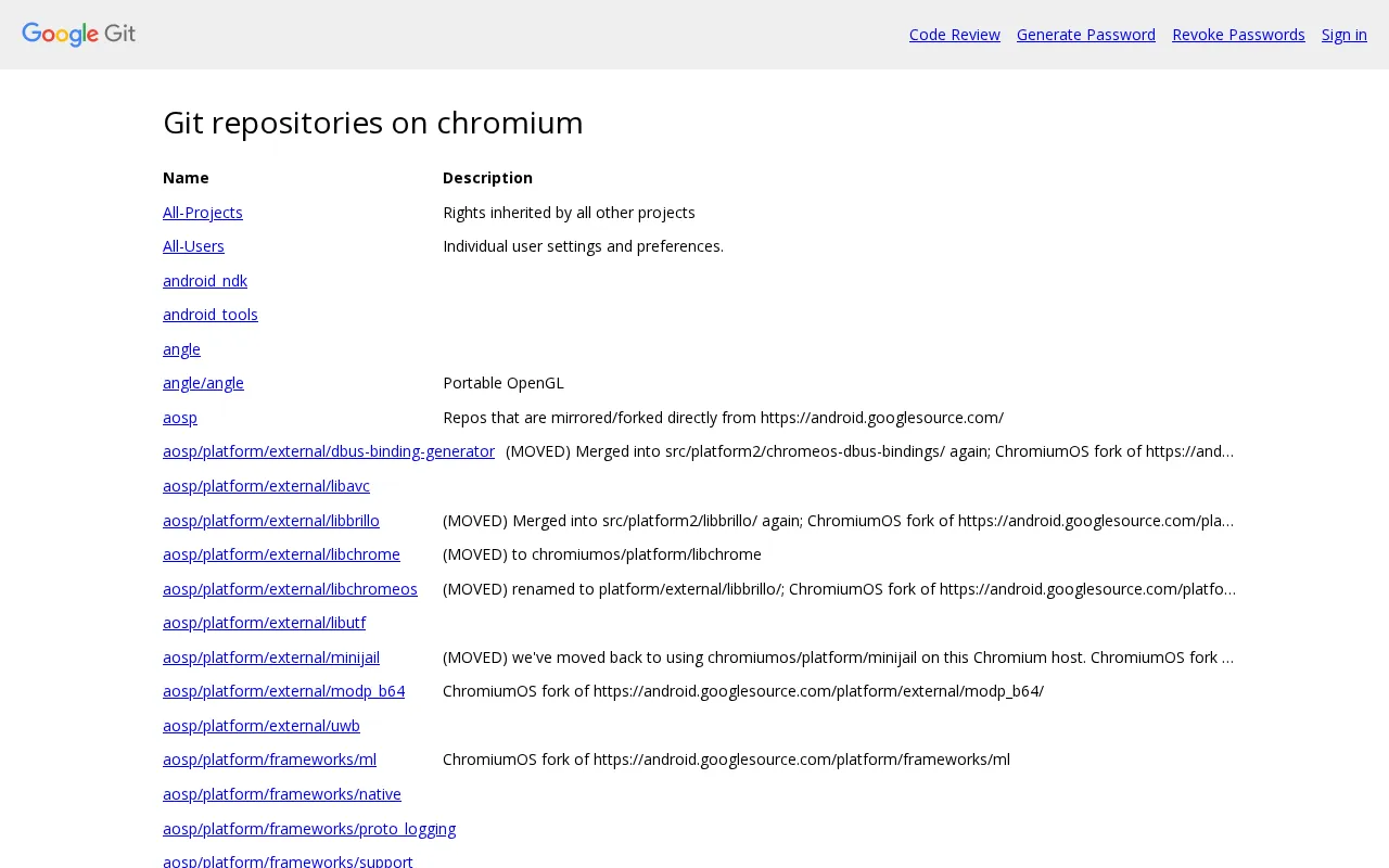 Google Git — preview screenshot