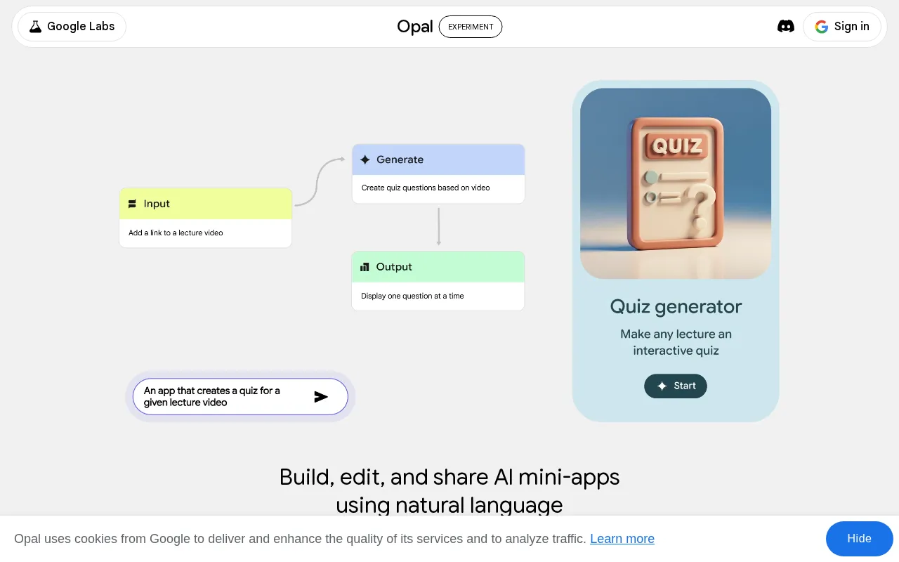 Google Opal — preview screenshot