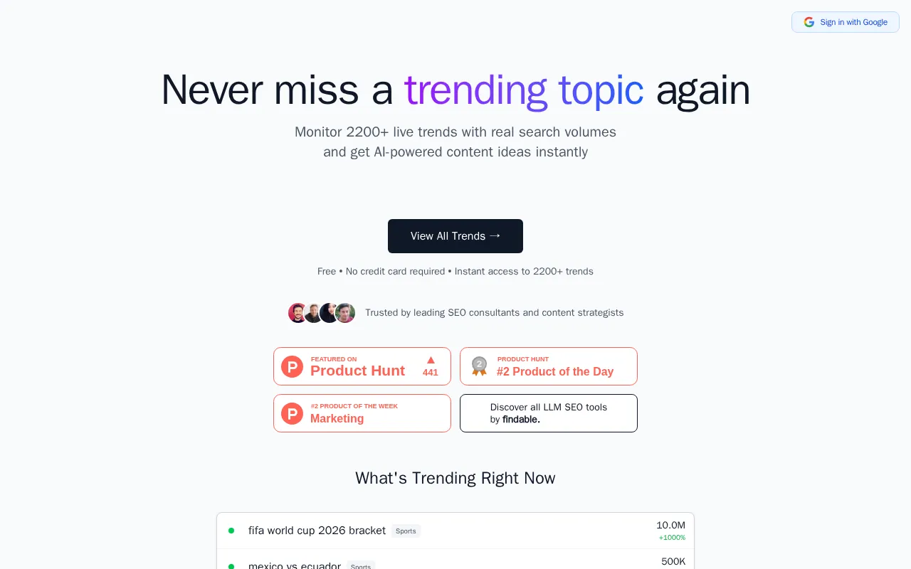 Google Trends Monitor — preview screenshot