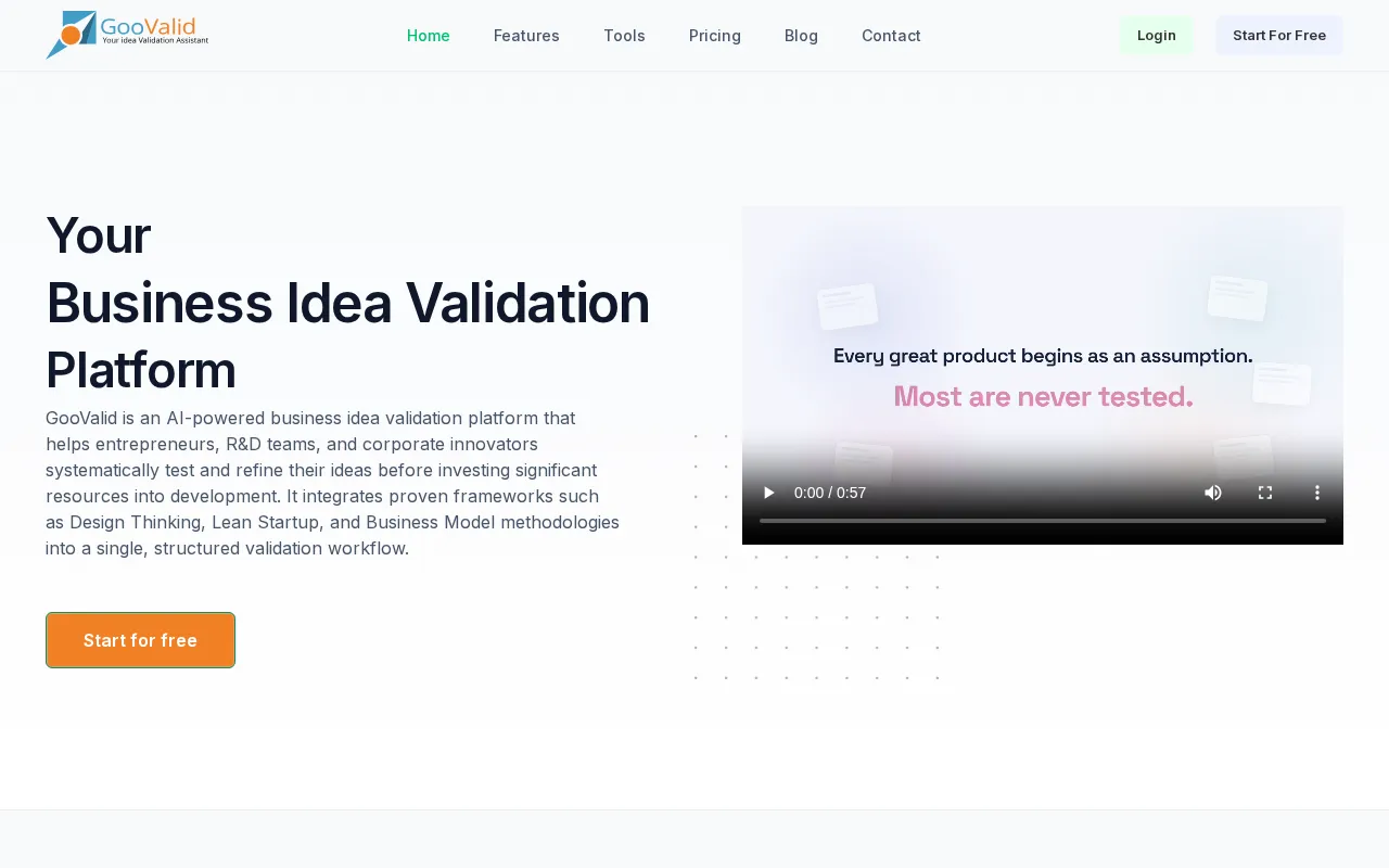 Goovalid — preview screenshot